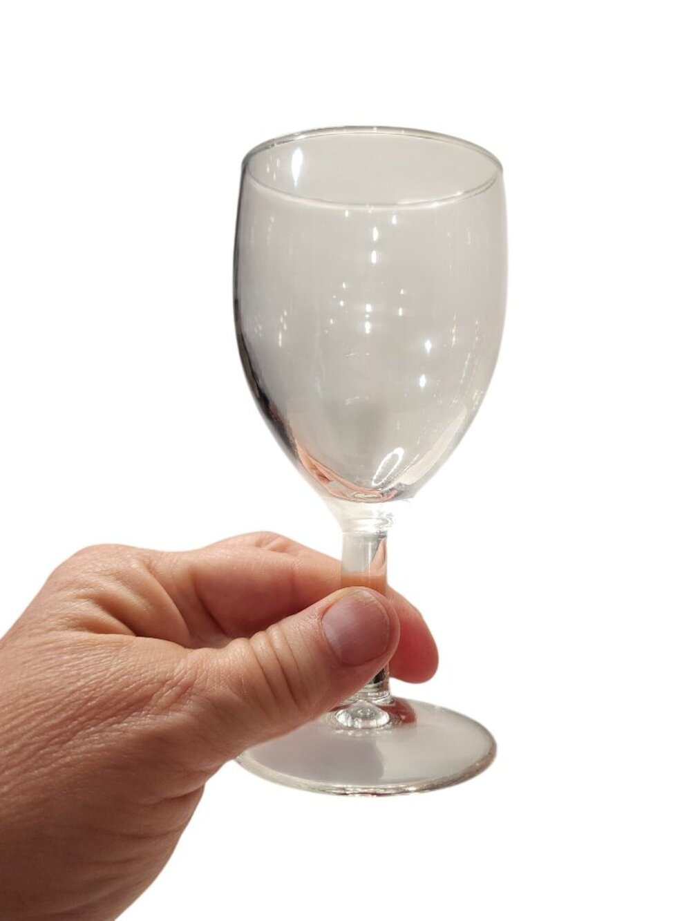 6 Vintage Arcoroc Savoie wine glasses featuring a short sturdy stem